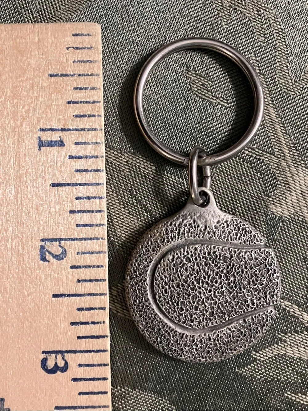 Fort USA Pewter Tennis Ball  Key Ring Chain New in Box w Pamphelt